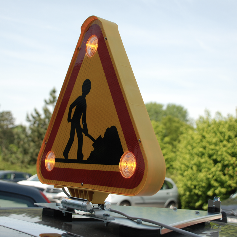 Panneau de chantier Triflash I Triflash magnétique AK5 I WP Signalisation