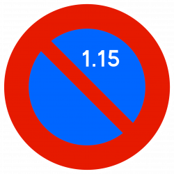 Panneau stationnement zone à stationnement unilatéral à alternance semi-mensuelle B6A2