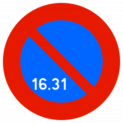 Panneau stationnement zone à stationnement unilatéral à alternance semi-mensuelle B6A3