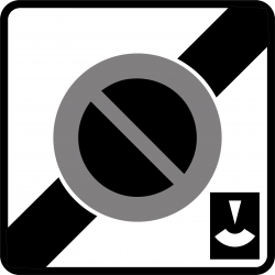 Panneau stationnement sortie zone stationnement durée limitée avec contrôle par disque B50C l WP Signalisation