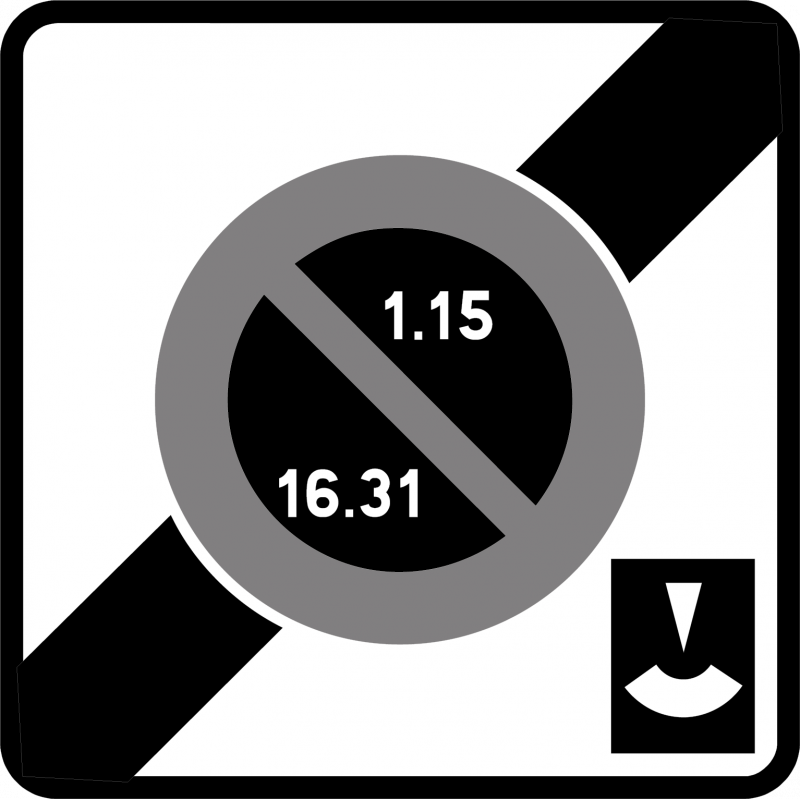 Panneau stationnement sortie zone stationnement alternance et durée limitée avec disque B50E