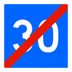 Panneau indication fin de vitesse conseillée C4b l WP Signalisation