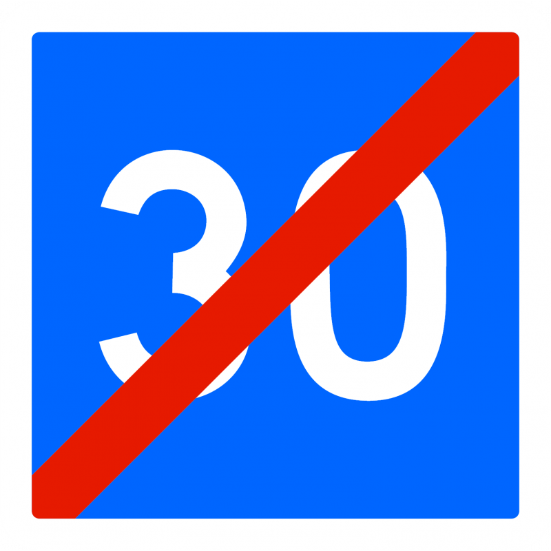 Panneau indication fin de vitesse conseillée C4b l WP Signalisation