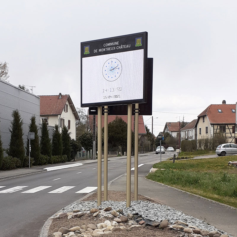 Panneau d'affichage LED extérieur l Municipalité  l WP Signalisation