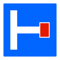 Panneau indication présignalisation d'une impasse C13B