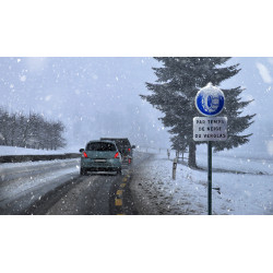 Panonceau Indications diverses par inscriptions M9z2b : Pneu de neige l WP Signalisation