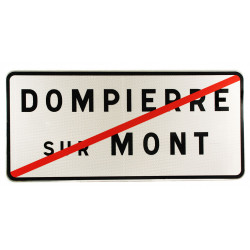 Panneau de localisation sortie d'agglomération EB20 2 lignes| Panneau avec texte personnalisable sur deux lignes