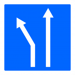 Panneau indication voies affectées C24b-1