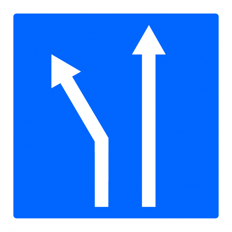 Panneau indication voies affectées C24b-1