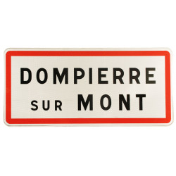 Panneau de localisation d'entrée agglomération EB10-2 | Texte personnalisable sur deux lignes| Village et ville