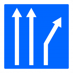 Panneau indication voies affectées C24b-2