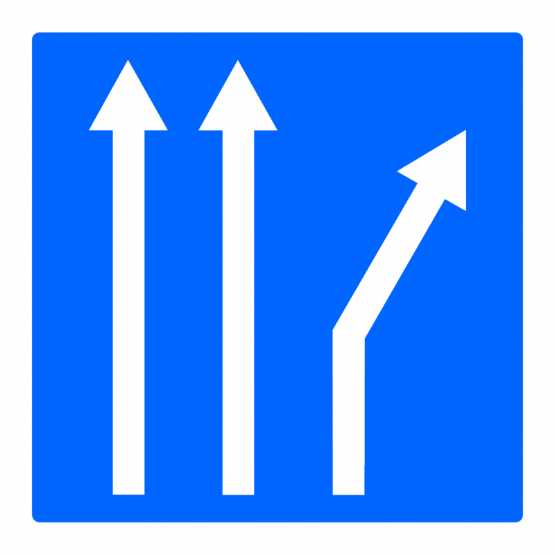 Panneau indication voies affectées C24b-2