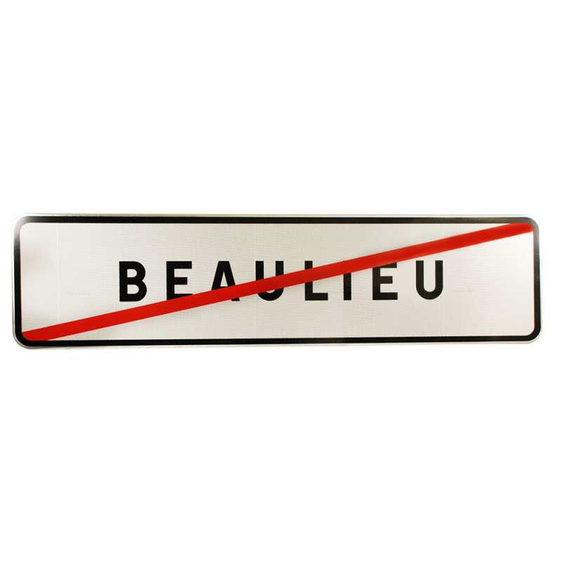 Panneau EB10 de localisation | Sortie d'agglomération EB10 une ligne | WP Signalisation