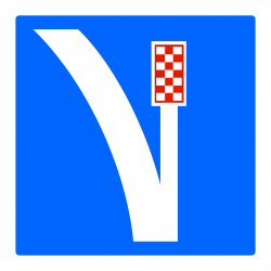 Panneau indication voie de détresse à droite C26A | WP Signalisation | Panneau C26