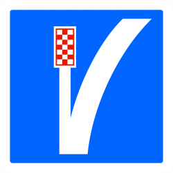 Panneau indication voie de détresse à droite C26B | WP Signalisation | Panneau C26