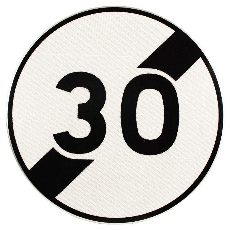 Face avant du panneau B33 - Panneau fin de limitation de vitesse I WP Signalisation