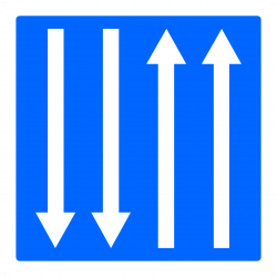 Panneau indication présignalisation d’un créneau de dépassement C29a