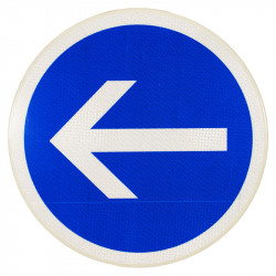 Face avant du panneau B21-2 - Panneau obligation de tourner à droite I WP Signalisation