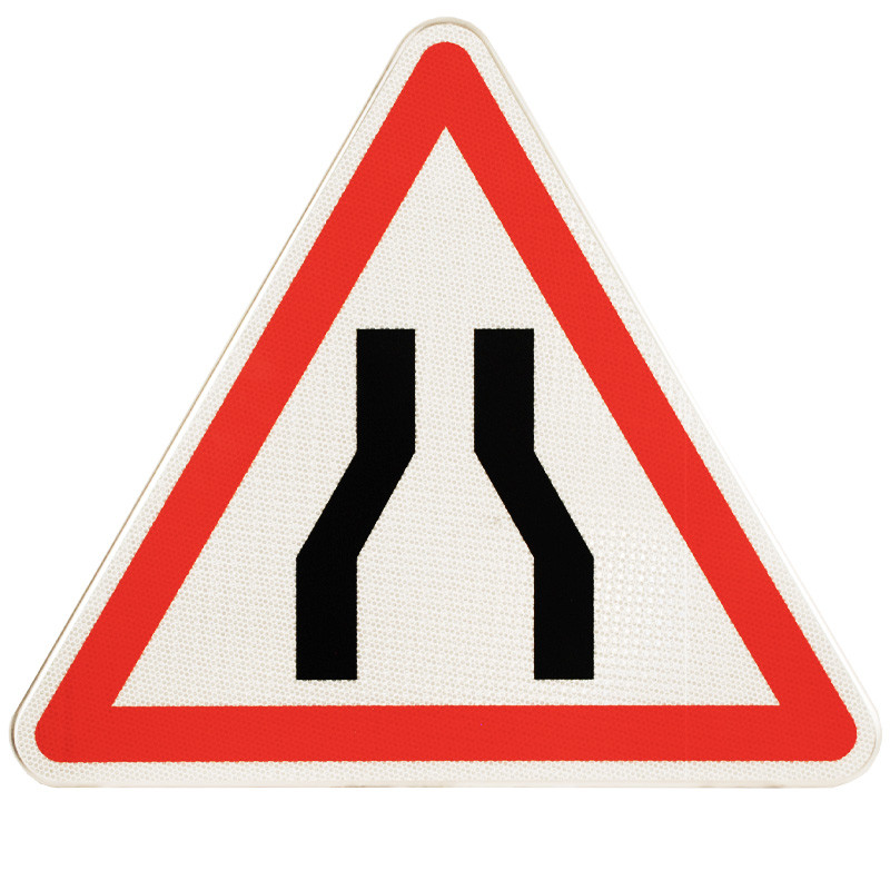 Face du panneau A3 I Panneau chaussée rétrécie I WP Signalisation