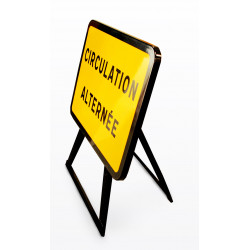 Panneau indication temporaire circulation alternée KC1CA | En chantier | WPSignalisation