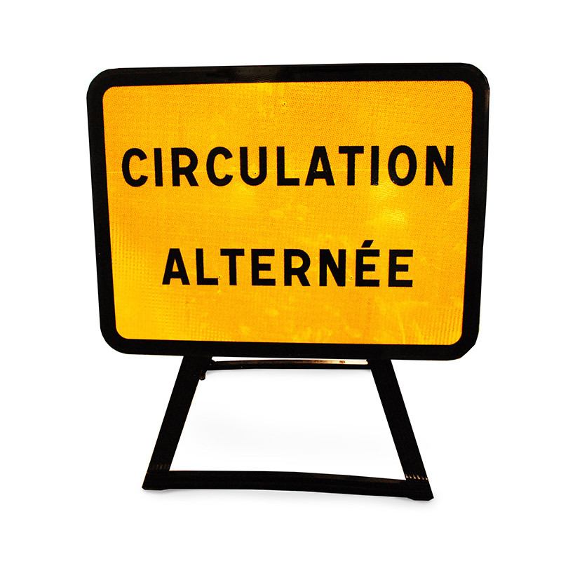 Panneau indication temporaire circulation alternée KC1CA | Travaux et chantiers