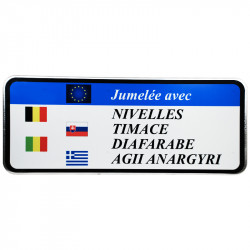 Panneau jumelage personnalisé I WP Signalisation