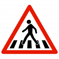 Panneau de danger passage pour piétons A13B