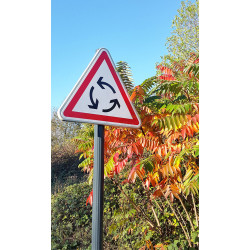 Panneau AB25 Carrefour à sens giratoire I WP Signalisation | Ville | Rond point