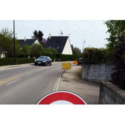 Panneau indication temporaire circulation alternée KC1CA | Travaux sur la route