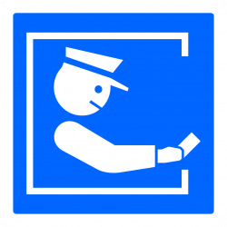 Panneau indication paiement auprès d'un péagiste C64a