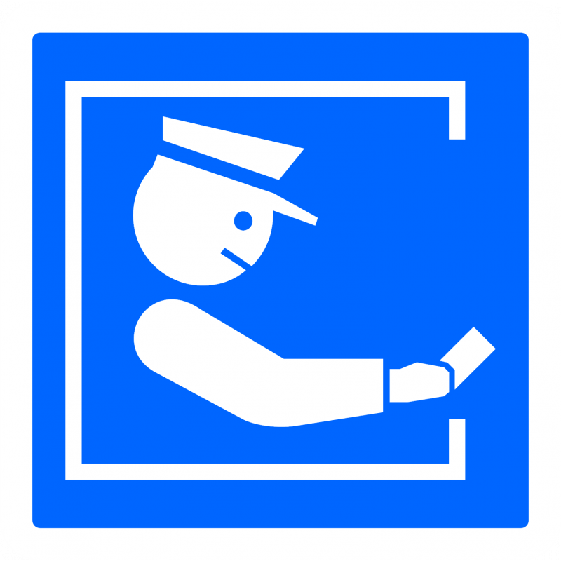 Panneau indication paiement auprès d'un péagiste C64a