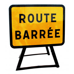 Panneau indication temporaire route barrée KC121P | WP Signalisation