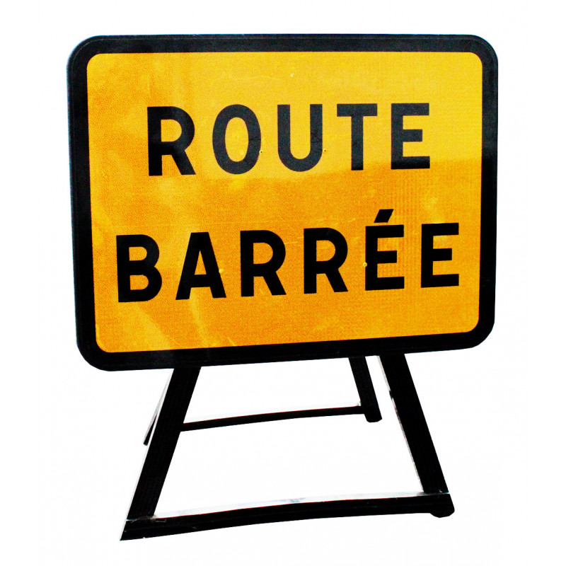 Panneau indication temporaire route barrée KC121P | WP Signalisation