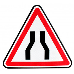 Face du panneau A3 I Panneau chaussée rétrécie I WP Signalisation