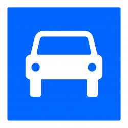 Panneau indication route à accès réglementé à la circulation automobile C107