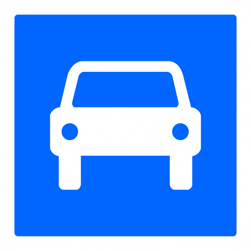 Panneau indication route à accès réglementé à la circulation automobile C107