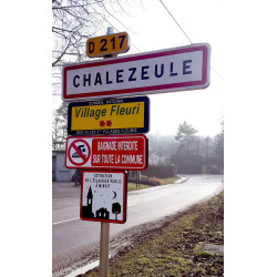 Face avant du panneau Ville et village fleuris I Panneau Chalezeule BESANCON 25000 I WP Signalisation