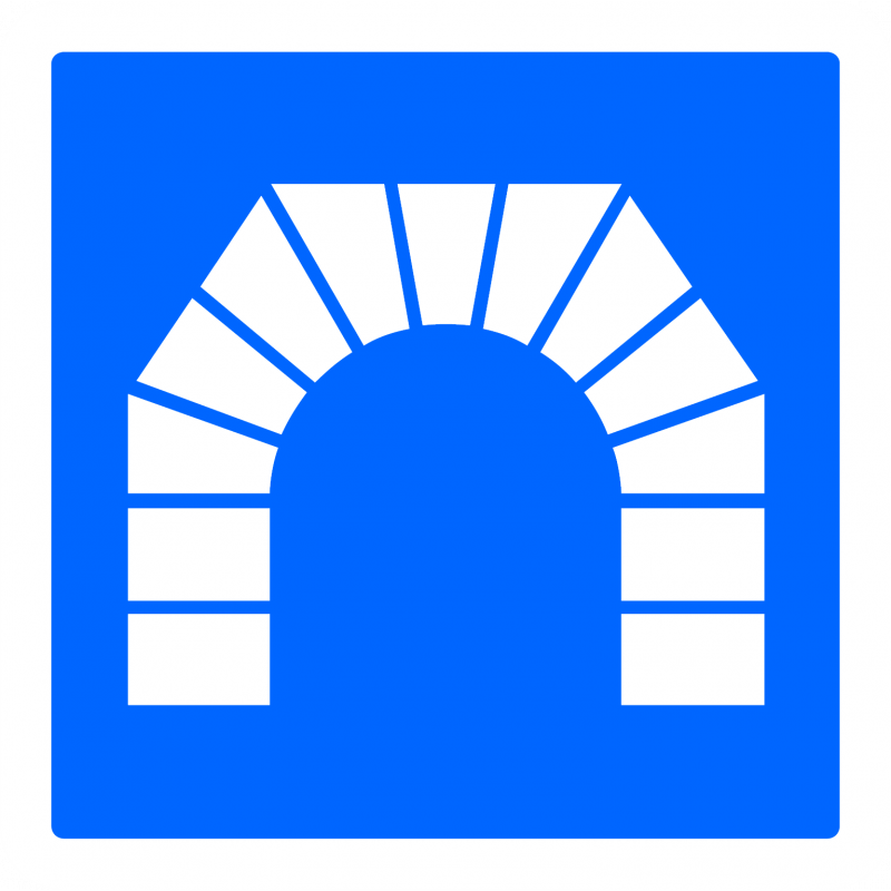 Panneau indication entrée d'un tunnel C111