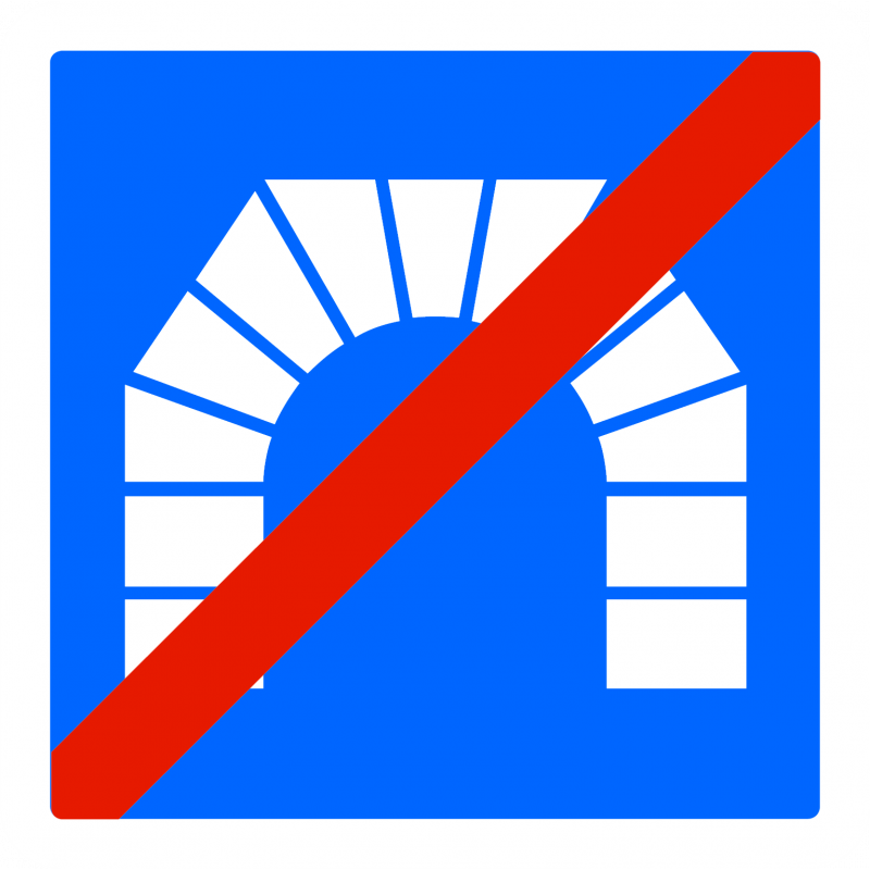 Panneau indication sortie de tunnel C112