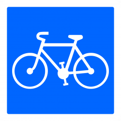 Panneau indication piste/bande cyclable réservée aux cycles à deux ou trois roues C113