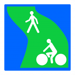 Panneau indication circulation des piétons et véhicules non motorisés C115
