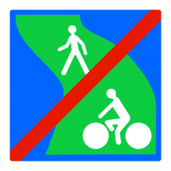 Panneau indication fin de voie verte C116 | WP Signalisation