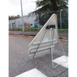 Panneau de danger temporaire AK5de derrière  I Travaux | WP Signalisation