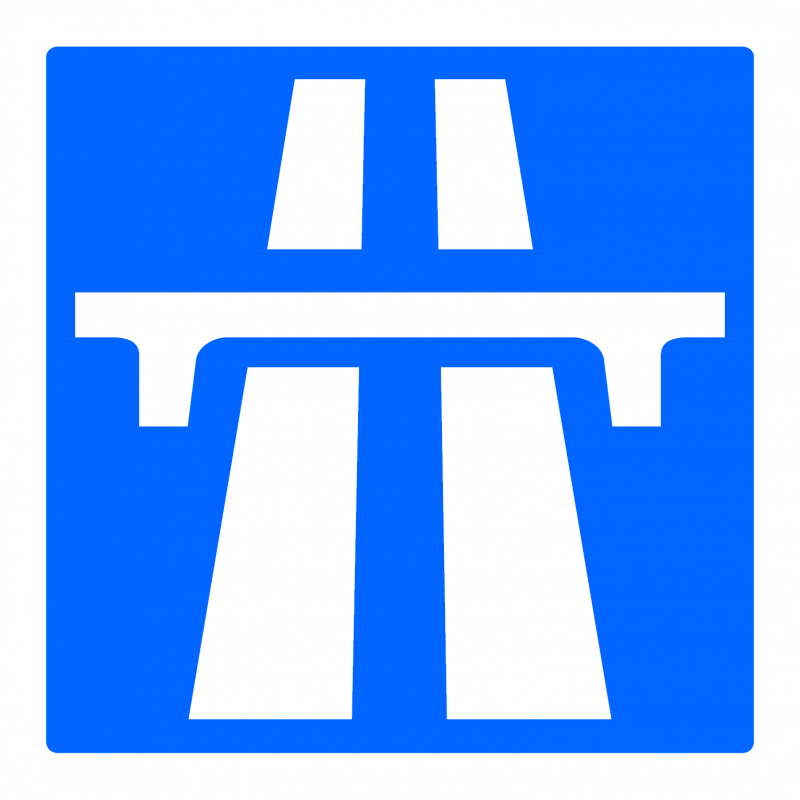 Panneau indication début d'autoroute C207