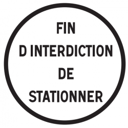 Panneau d'interdiction fin d'interdiction de stationner | Personnalisable | Panneau B39