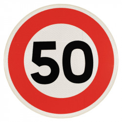 Panneau de signalisation BK14 50 km/h en ville ou village | Travaux et chantiers I WP Signalisation