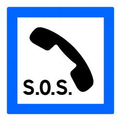 Panneau services poste d'appel d'urgence CE2A