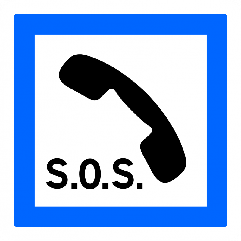 Panneau services poste d'appel d'urgence CE2A