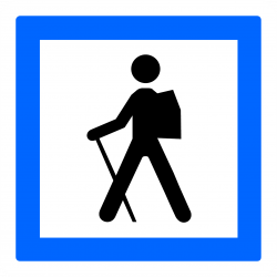 Panneau services point de départ d'une itinéraire pédestre CE6A