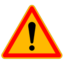 Panneau de danger temporaire AK14 pictogramme I WP Signalisation